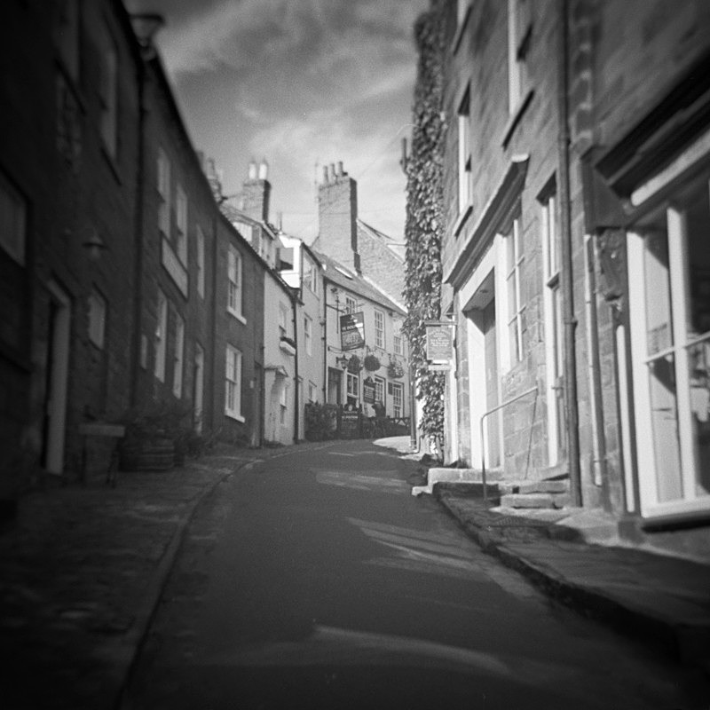 Street, Robin Hoods Bay - Holga 120N