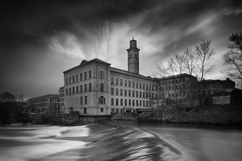 Salts Mill and Weir - Night Exposures