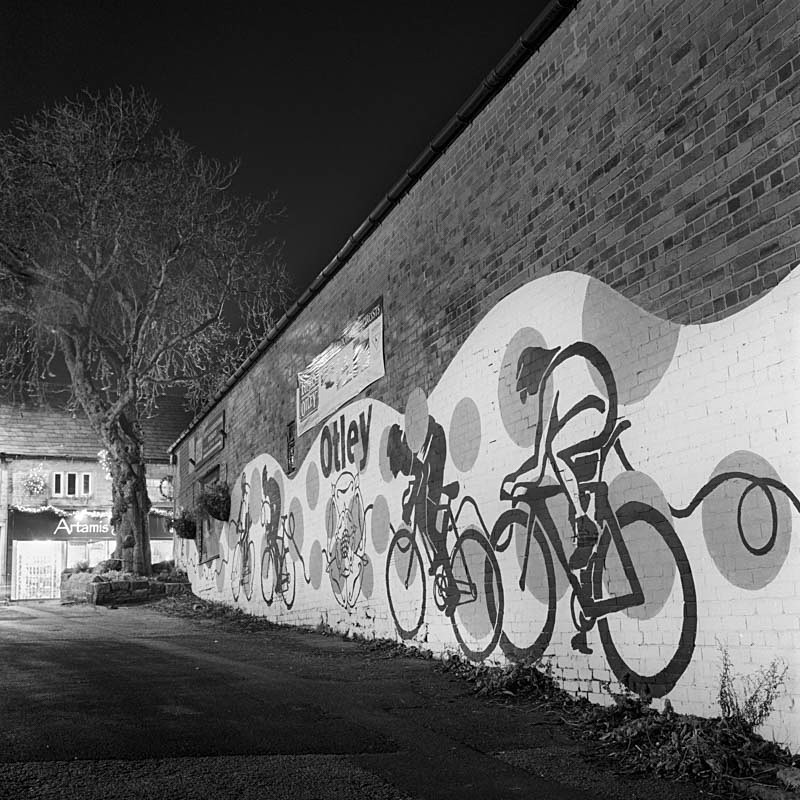 Tour-de France comes to Otley 2014 (square format) - Otley and Ilkley at Night