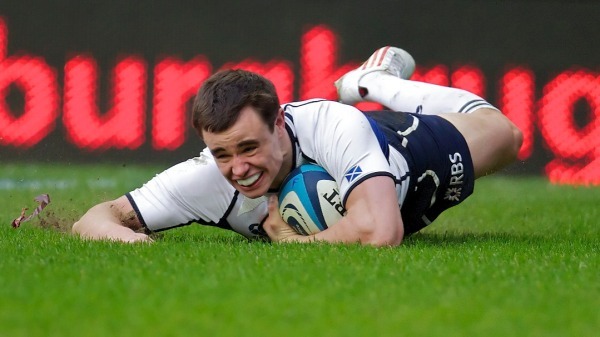 Lee Jones try - RBS 6 Nations 2012 - Scotland 17 - 23 France