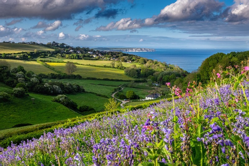 z4030 Evening Light over Luccombe and beyond - Sandown, Shanklin, Luccombe and Wroxall