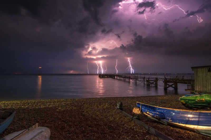 z2756 Midnight Storm from Totland Bay - The