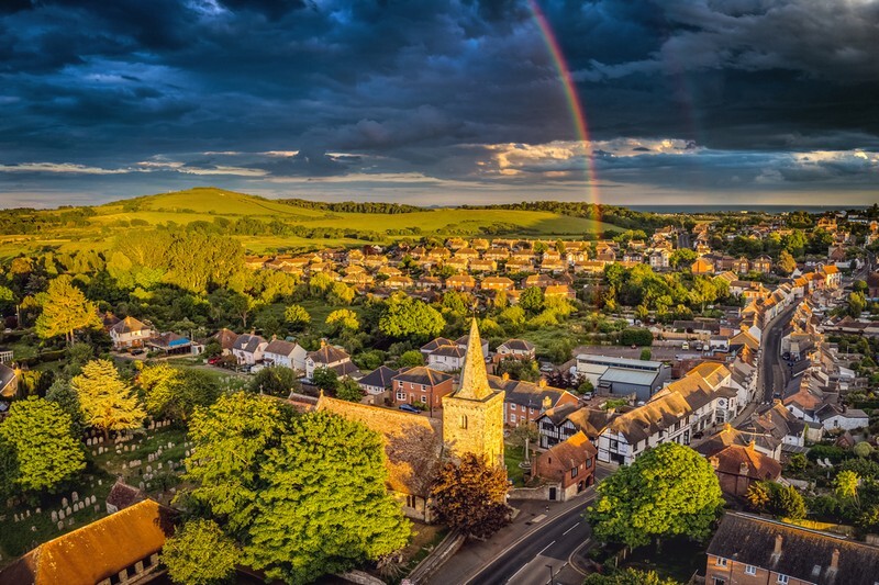 z4054 Summer Showers over Brading - Seaview to Bembridge, Whitecliff Bay and Brading