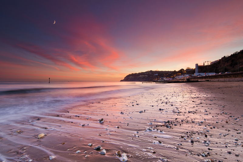 z2152 Dusk, Shanklin Beach - Sandown, Shanklin, Luccombe and Wroxall