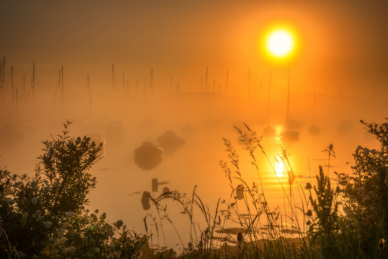 z3068 Summer Mist, Bembridge Harbour - Seaview to Bembridge, Whitecliff Bay and Brading