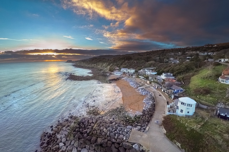 z2616 Steephill Cove at Susnet - 'Aerial Visions Photography' showing the beautiful IOW from the air