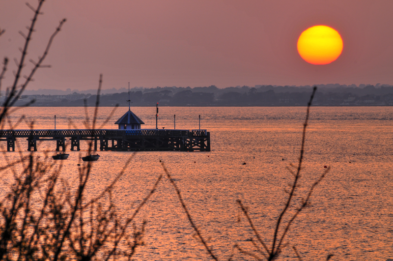 z1949 Yarmouth Pier at Sunset - Yarmouth to West Cowes inc Newtown