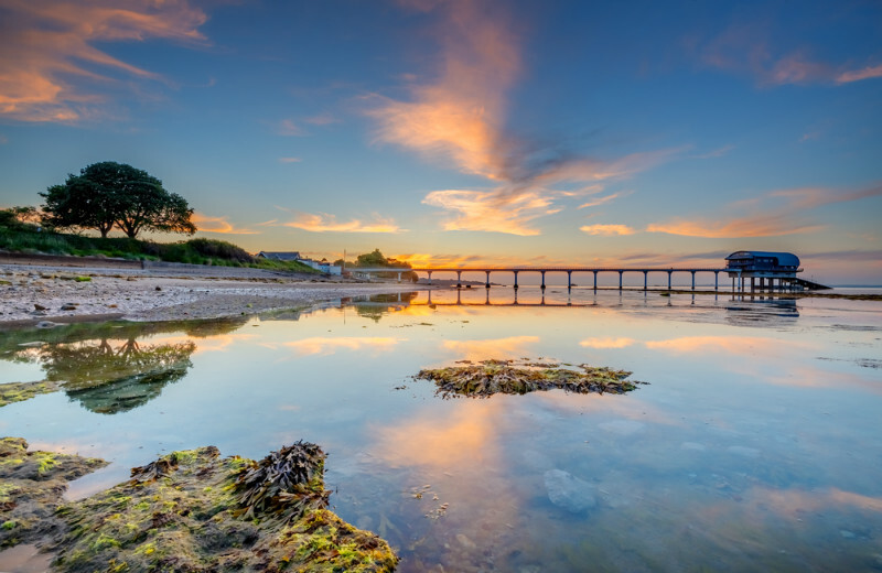 z3638 Sunset Reflections, Bembridge - Seaview to Bembridge, Whitecliff Bay and Brading