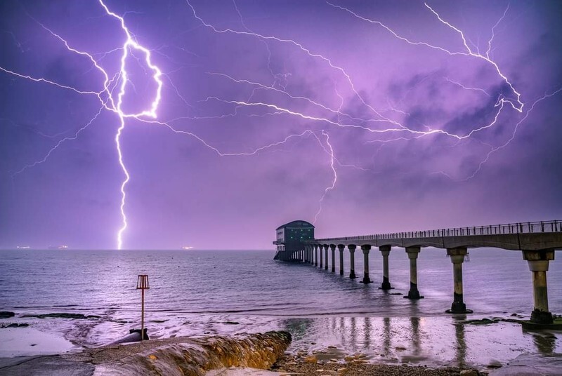 z4248 Purple Storm over Bembridge Lifeboat Station - The