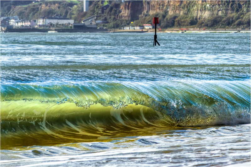 w046 Beaking Wave, Sandown Beach - The