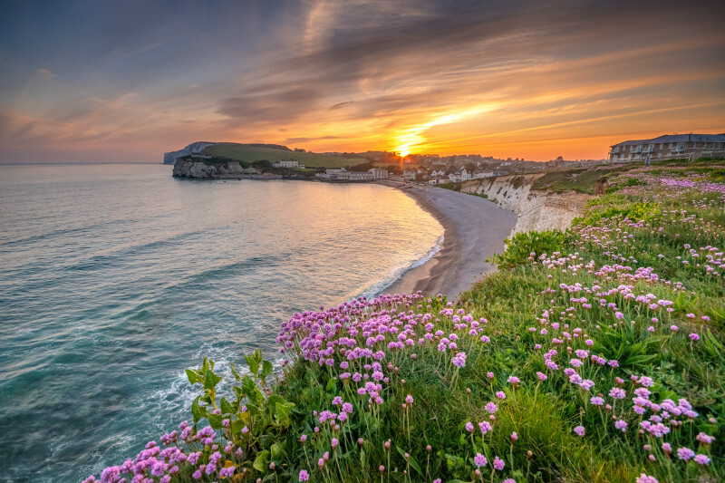 z3626 Freshwater Bay at Sunset - Freshwater Bay to Colwell Bay inc the Needles