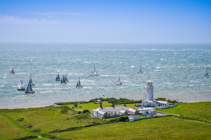 z2952 Round the Island Race at St Catherines Lighthouse - Ventnor to St Catherine's inc Bonchurch, Whitwell & the Undercliff