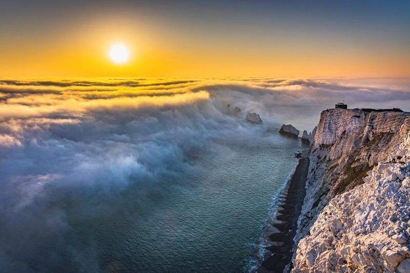 z4356 Sunset Dream over the Needles - Freshwater Bay to Colwell Bay inc the Needles