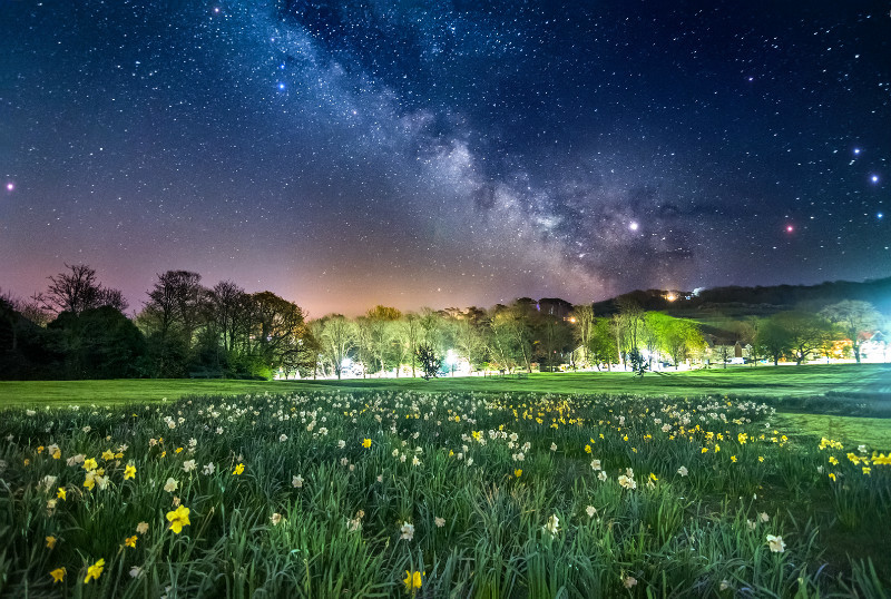 z3401 The Milky Way over Shanklin Big Mead - Sandown, Shanklin, Luccombe and Wroxall