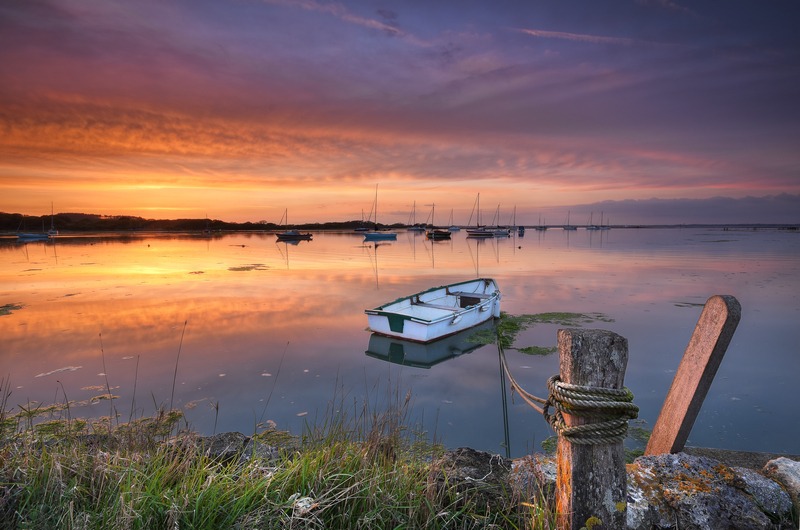 z2381 Newtown Reflections at Sunset - Yarmouth to West Cowes inc Newtown