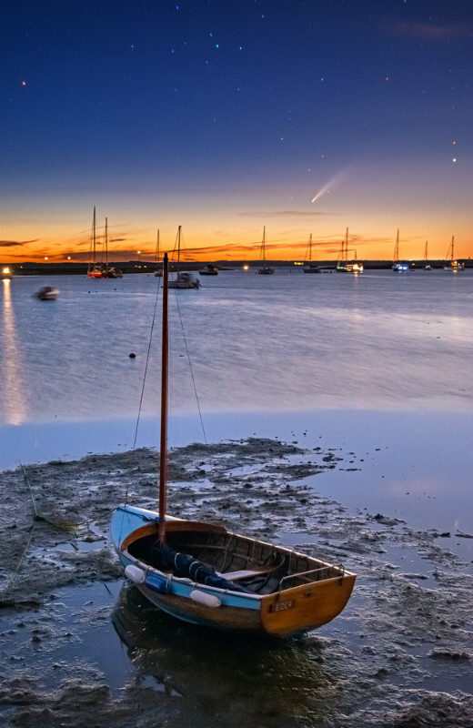 z3653 Comet Neowise over Newtown Creek at Dusk - Yarmouth to West Cowes inc Newtown