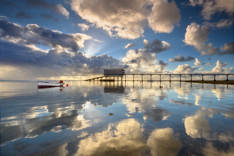 z2268 Morning Reflections, Bembridge Lifeboat Station - Seaview to Bembridge, Whitecliff Bay and Brading