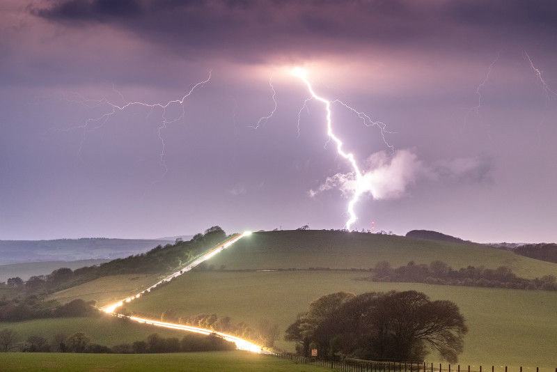 z3200 Strike over Ashey Down - The
