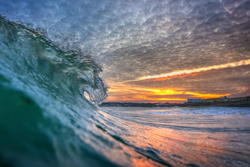 z2805 Sandown Bay Sunset Surf2 - The