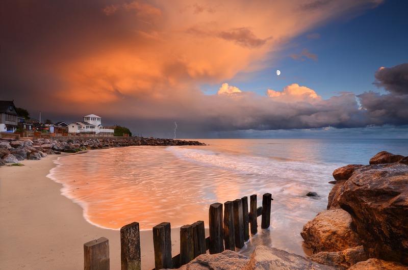 z2288 Evening Storm, Steephill Cove - Ventnor to St Catherine's inc Bonchurch, Whitwell & the Undercliff