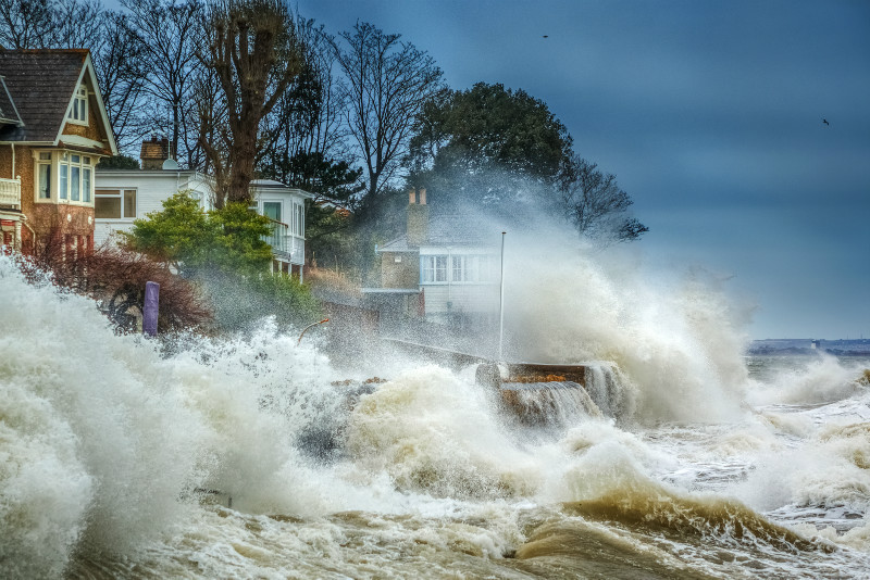 z2903 Spring Storm, Seaview - Seaview to Bembridge, Whitecliff Bay and Brading