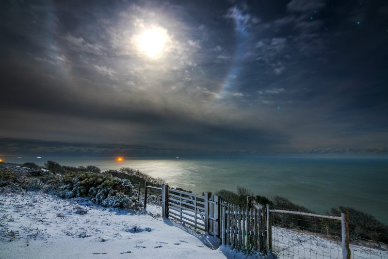 z2989 Snow Halo, Ventnor Down - Ventnor to St Catherine's inc Bonchurch, Whitwell & the Undercliff