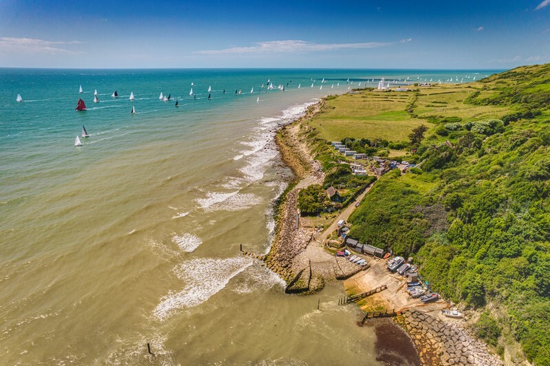 z4066 Round the Island Race, overlooking Castlehaven and St Catherines - Ventnor to St Catherine's inc Bonchurch, Whitwell & the Undercliff