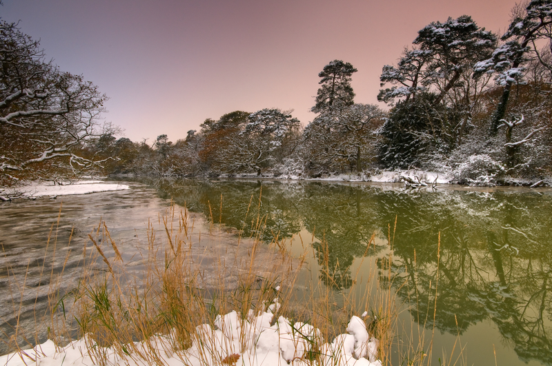 z1925 Snowy Reflections, Newtown Creek - Yarmouth to West Cowes inc Newtown