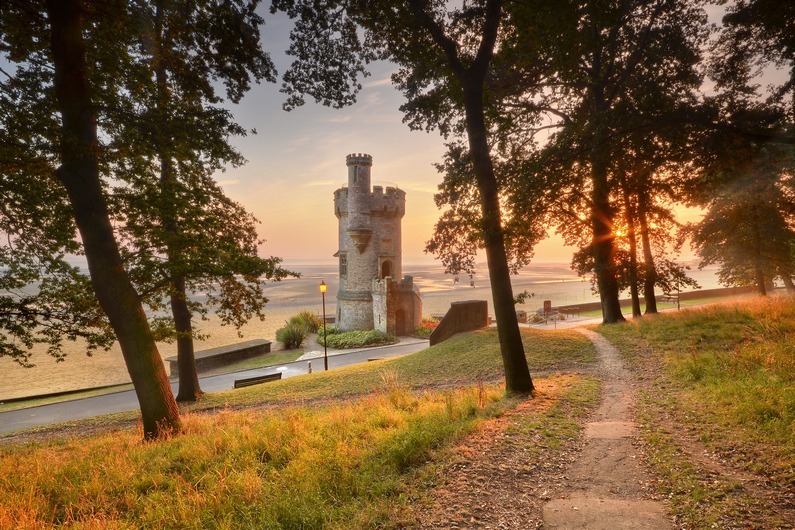z2265 Appley Tower at Sunrise - East Cowes to Ryde inc Haventstreet, Ashey, Wooton & Binstead