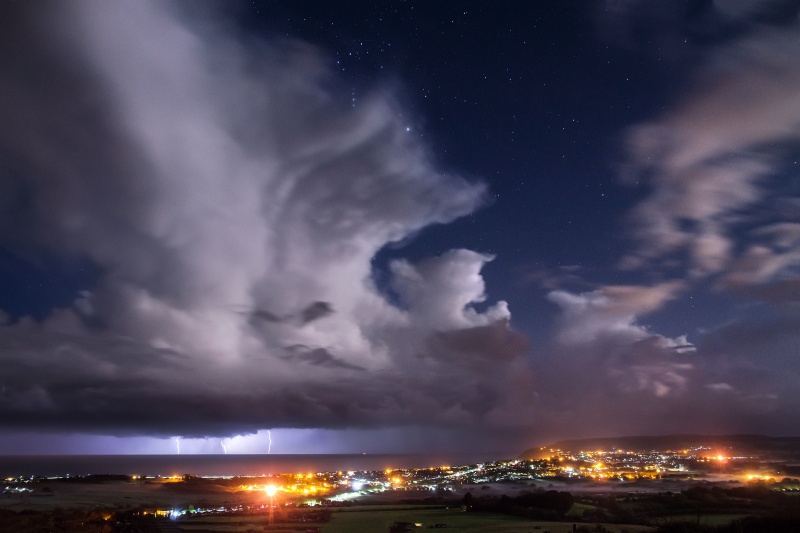 z2550 Midnight Storm by Moonlight, Sandown Bay - The
