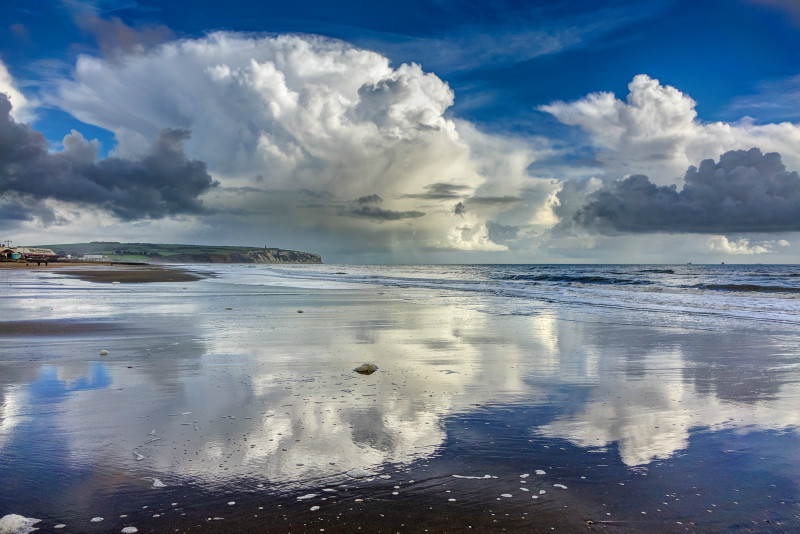 z2851 Stormy Reflections, Sandown Bay - Sandown, Shanklin, Luccombe and Wroxall