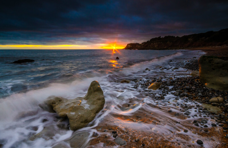 z3683 Sir Richards Cove at Sunset - Ventnor to St Catherine's inc Bonchurch, Whitwell & the Undercliff