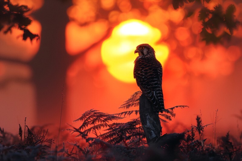 pr140 EVening Kestral Firestone Copse inspired - Latest Photorealism images
