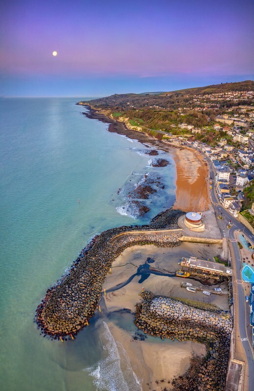 z3756 Overlooking Ventnor at Dawn - Ventnor to St Catherine's inc Bonchurch, Whitwell & the Undercliff