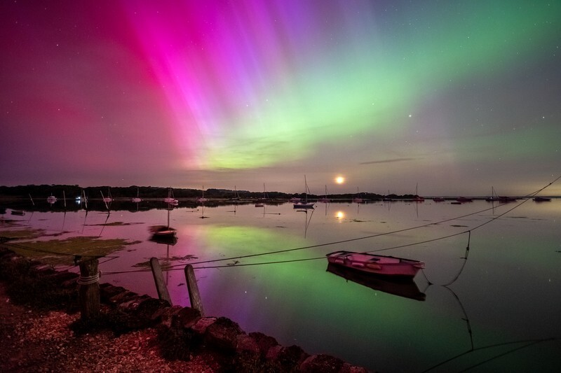z4259 Northern Lights over Newtown - Yarmouth to West Cowes inc Newtown