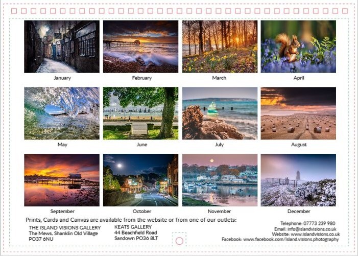 Calendar Back - Isle of Wight Calendar 2025