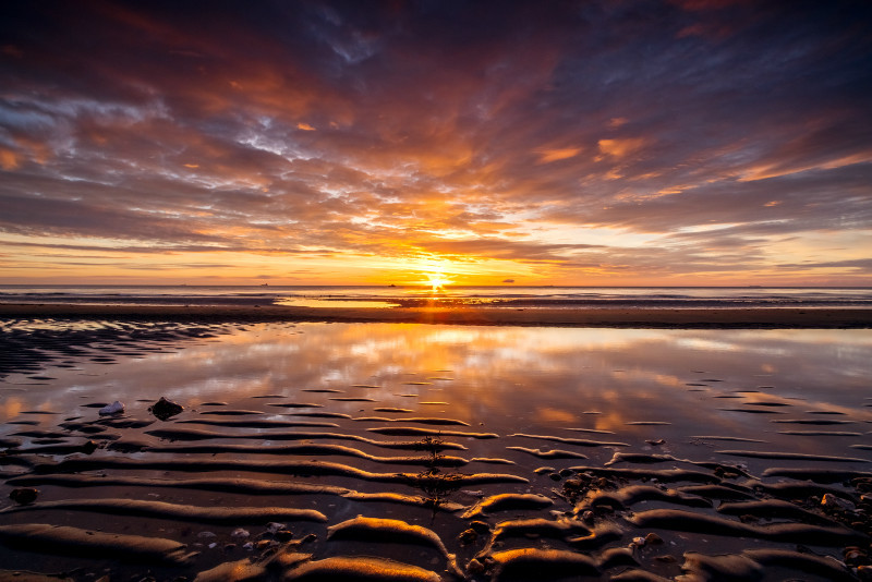 z3139 Shanklin Chine Beach Sunrise - Sandown, Shanklin, Luccombe and Wroxall