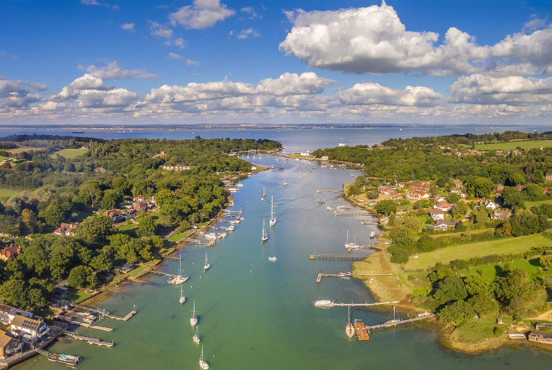 z2962 Late Afternoon View Wootton creek - 'Aerial Visions Photography' showing the beautiful IOW from the air