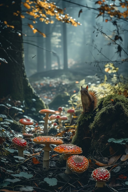 pr129 Autumn Fungi Feast - Latest Photorealism images