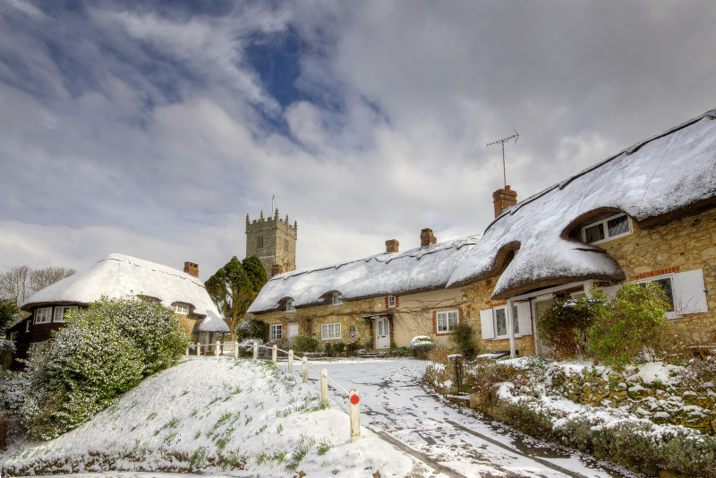 z2170 Godshill in the Snow - The Inner Island inc Newport & Godshill