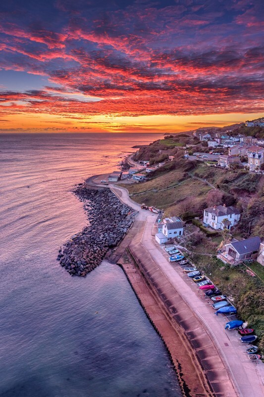 z3954 Evening Colours, Wheelers Bay - Ventnor to St Catherine's inc Bonchurch, Whitwell & the Undercliff