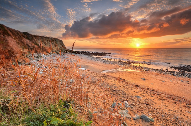 z2305 Sir Richards Cove at Sunrise - Ventnor to St Catherine's inc Bonchurch, Whitwell & the Undercliff