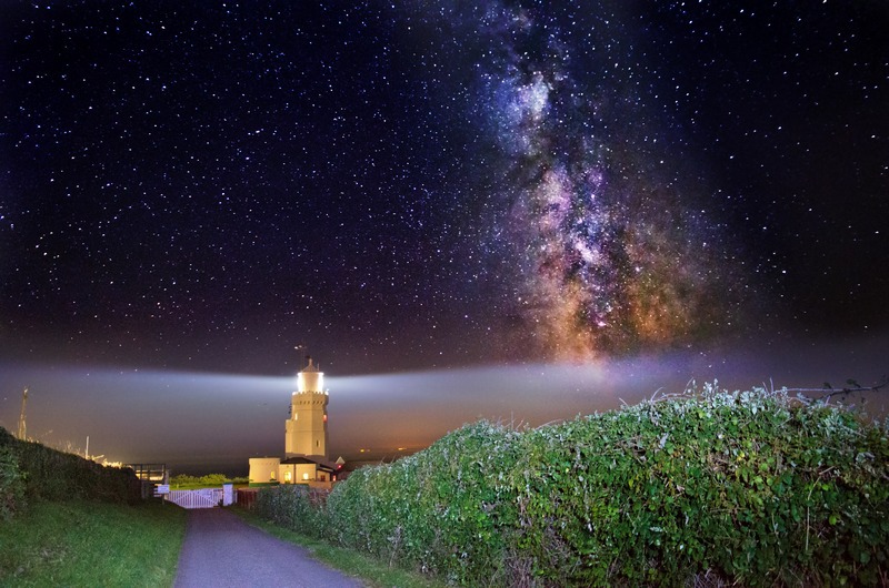 z2331 The Milky Way over St Catherines Lighthouse - Ventnor to St Catherine's inc Bonchurch, Whitwell & the Undercliff