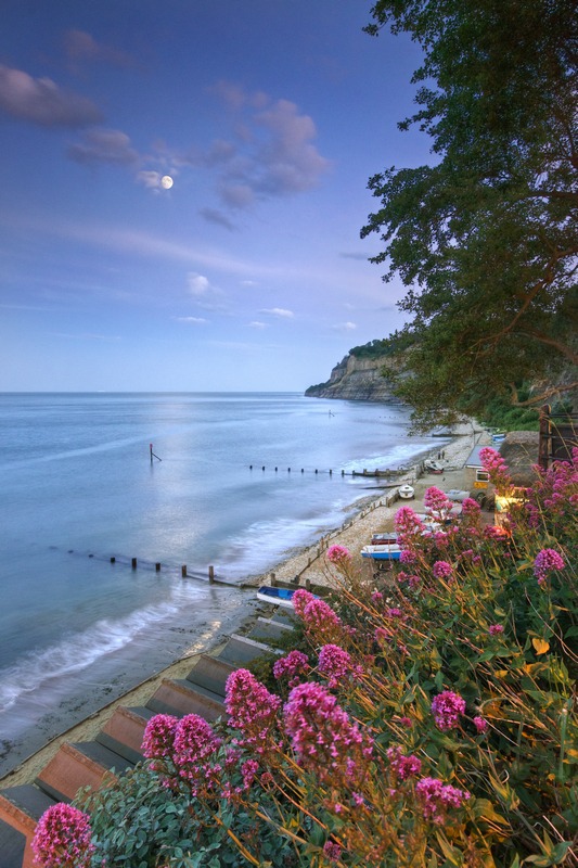 z2411 Under the Moon on Fishermans Beach, Shanklin - Sandown, Shanklin, Luccombe and Wroxall