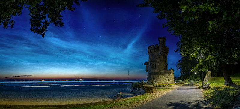 z3226 Noctilucent clouds at Dawn, Appley Tower - East Cowes to Ryde inc Haventstreet, Ashey, Wooton & Binstead