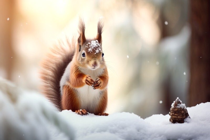 pr045 A Winter Forage - Photorealism Gallery