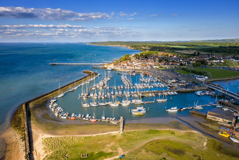 z3433 Yarmouth Harbour - 'Aerial Visions Photography' showing the beautiful IOW from the air
