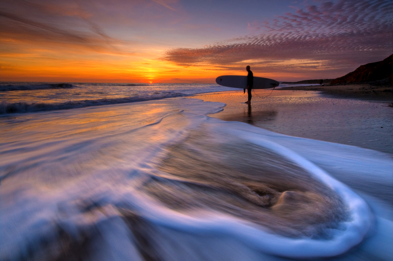 z1703 A Surfers Sunset, Grange Chine - Blackgang to Compton inc Brighstone, Shorwell & West Wight