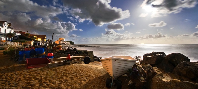 z2477 Steephill Cove by Moonlight - Ventnor to St Catherine's inc Bonchurch, Whitwell & the Undercliff