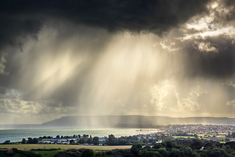 z2964 Autumn Shower, Sandown Bay - Sandown, Shanklin, Luccombe and Wroxall